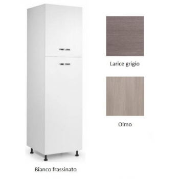 Colonna Frigo 215 cm in legno Bianco Frassinato