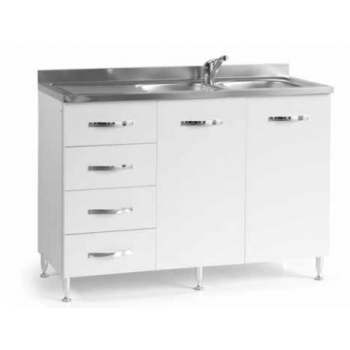 Cucina componibile in legno Bianco frassinato