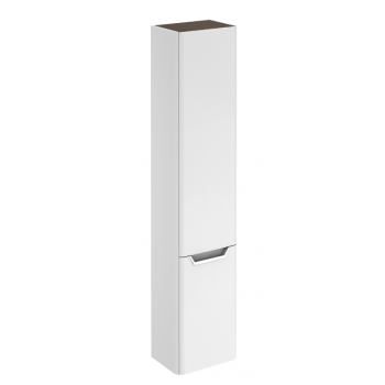 Mobile bagno sospeso 100 cm in legno Bianco Lucido con Lavabo in ceramica