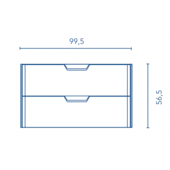 Mobile bagno sospeso 100 cm in legno Bianco Lucido con Lavabo in ceramica