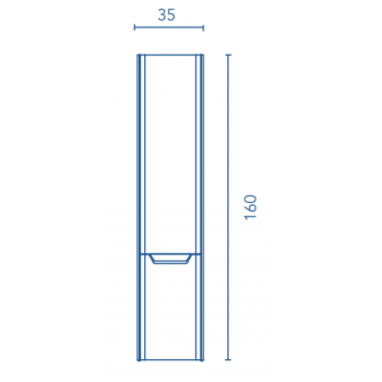 Mobile bagno sospeso 80 cm in legno Bianco Lucido con Lavabo in ceramica