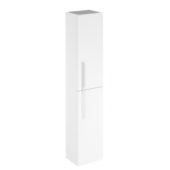 Mobile bagno sospeso 60 cm in legno Bianco Lucido con Lavabo in ceramica