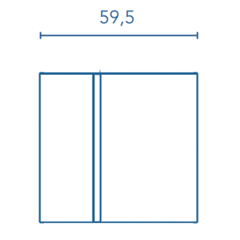 Mobile bagno sospeso 60 cm in legno Bianco Lucido con Lavabo in ceramica