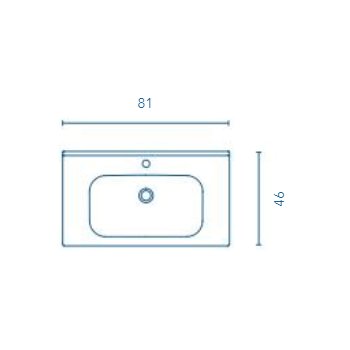 Mobile bagno sospeso 80 cm in legno Fumé Sabbiato con Lavabo in ceramica