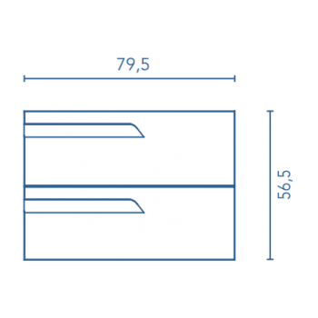 Badezimmer Badmöbel 80 cm aus glänzend weiß Holz mit Keramik Waschtisch