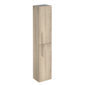 Mobile bagno sospeso 80 cm in legno Bianco Nature con Lavabo in ceramica