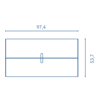 Mobile bagno sospeso 100 cm in legno laccato Bianco Lucido con Lavabo in ceramica