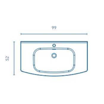 Mobile bagno sospeso 100 cm in legno laccato Bianco Lucido con Lavabo in ceramica