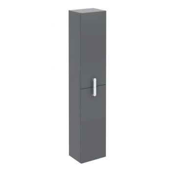 Mobile bagno sospeso 100 cm in legno Antracite con Lavabo in ceramica