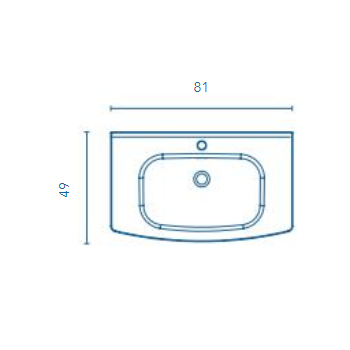 Badezimmer Badmöbel 80 cm aus glänzend weiß Holz mit Keramik Waschtisch
