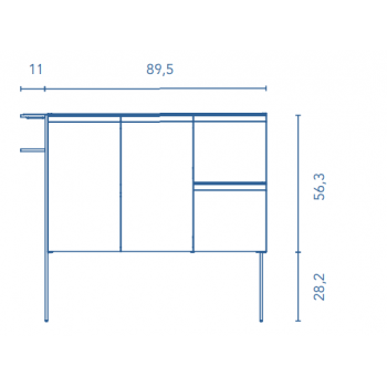 Badezimmer Badmöbel 80 cm aus Fumé sandgestrahlt Holz mit Keramik Waschtisch