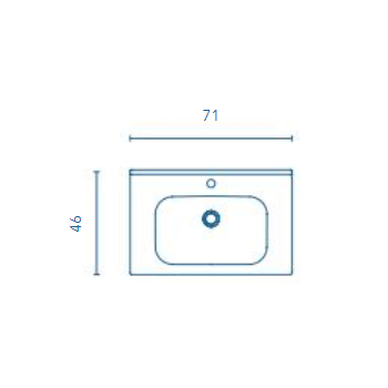 Badezimmer Badmöbel 90 cm aus Fumé sandgestrahlt Holz mit Keramik Waschtisch