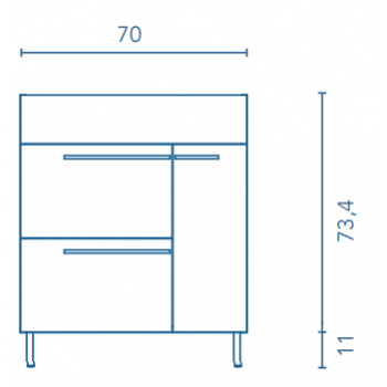 Badezimmer Badmöbel 90 cm aus Fumé sandgestrahlt Holz mit Keramik Waschtisch