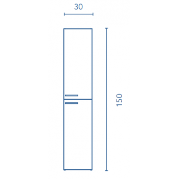 Mobile bagno a terra 80 cm in legno Fumé Sabbiato con Lavabo in ceramica