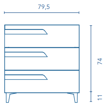 Badezimmer Badmöbel 80 cm aus Weiß Nature Holz mit Keramik Waschtisch