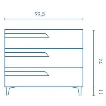 Badezimmer Badmöbel 80 cm aus Weiß Nature Holz mit Keramik Waschtisch