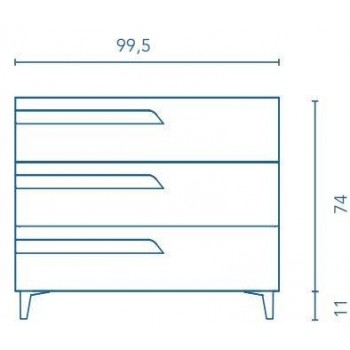 Badezimmer Badmöbel 80 cm aus Weiß Nature Holz mit Keramik Waschtisch