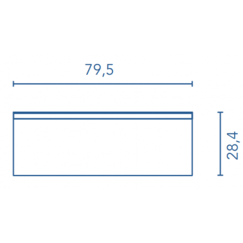Badezimmer Badmöbel 80 cm aus glänzend weiß Holz mit Keramik Waschtisch