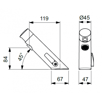 Idral Sensorarmatur für Waschtisch serie ONE 02511/R