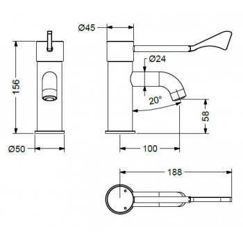 Idral Miscelatore termostatico progressivo con leva clinica 900.12