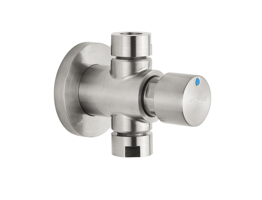 Idral Wandmontierte Selbstschlußarmatur für Dusche in Edelstahl 08420-15