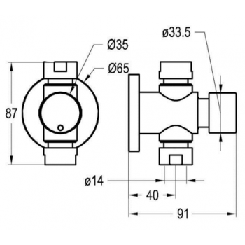 Idral Rubinetto temporizzato per doccia a parete in acciaio inox 08430