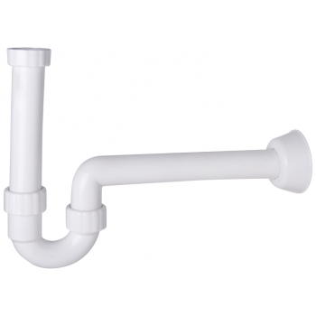 Siphon für Waschtisch/Waschbecken Ø 40 mm Weiß mit Anschluss 1.1/4