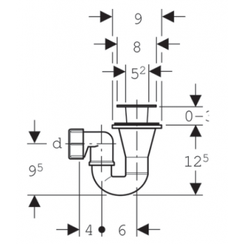 Sifone doccia Ø 62 con piletta