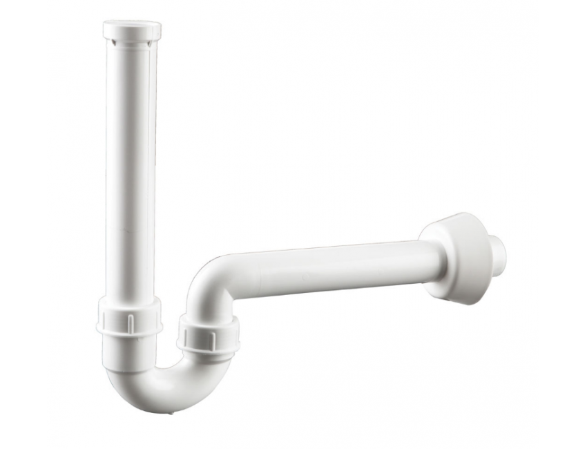 Sifone per Lavabo Ø 40 mm Bianco in polipropilene con attacco 1.1/4