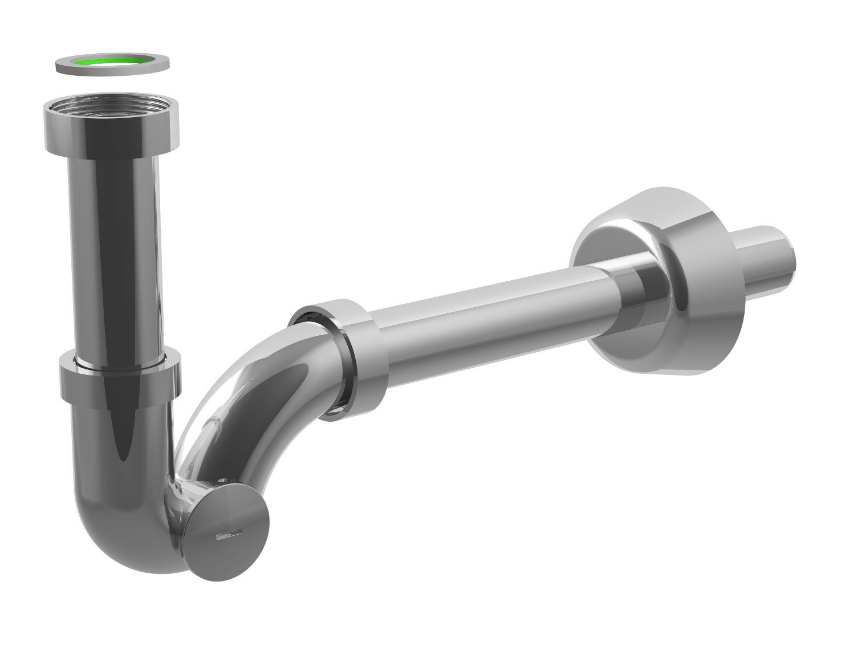 Sifone per Lavabo/Bidet Ø 32 mm in ottone con attacco 1"1/4