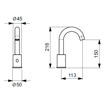 Idral Elektronische Waschtischarmatur Serie 45 545.10