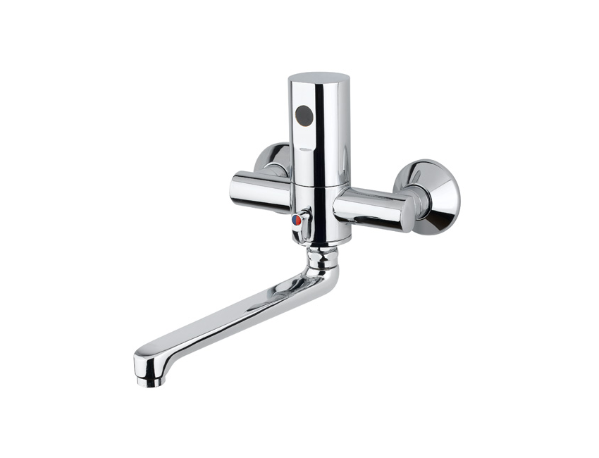 Idral Miscelatore elettronico a parete per lavello/lavabo con bocca girevole One 02552/1