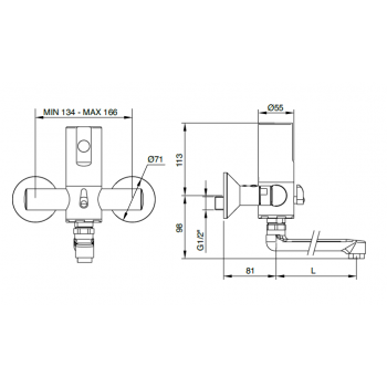 Idral elektronische Sensorarmatur für Waschtisch serie ONE 02550