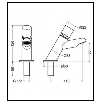 Idral Rubinetto temporizzato lavabo con premiscelatore meccanico Modern 08510/PM