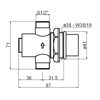 Idral Waschtischarmatur mit Vandalismushebel und mechanischem Vormischer Classic 08011A/PM