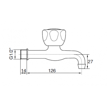 Idral Rubinetto prolungato a parete cromato 0161M12