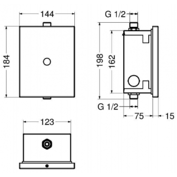 Idral Unterputz-Sensorarmatur mit Mischeinrichtung für Dusche serie ONE 02542