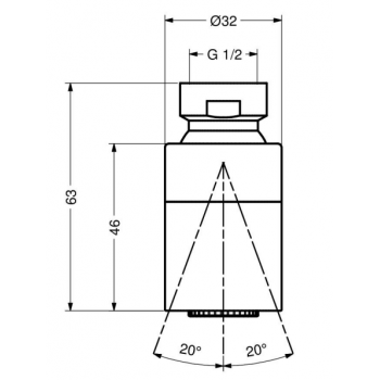 Idral Vandalensicherer Duschkopf 09036