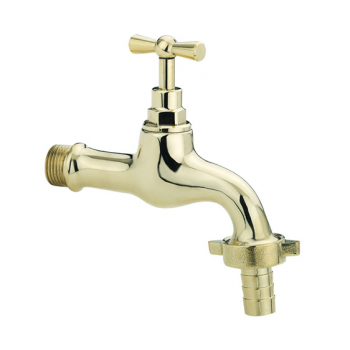 Idral rubinetto portagomma da giardino in ottone lucidato 0151G12