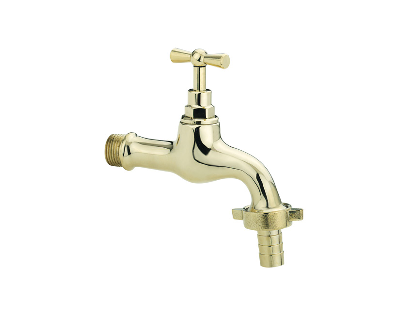 Idral rubinetto portagomma da giardino in ottone lucidato 0151G12