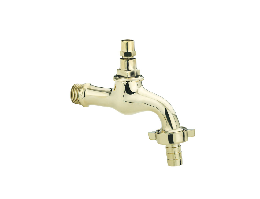 Idral rubinetto portagomma da giardino in ottone lucidato 0151G12