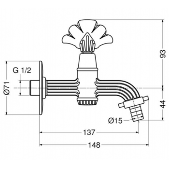 Idral rubinetto artistico per fontanelle Bronzo spazzolato 005/PN-BR
