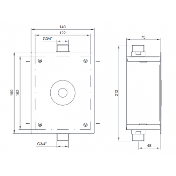 Idral Rubinetto elettronico doccia ad incasso Style 02540/1