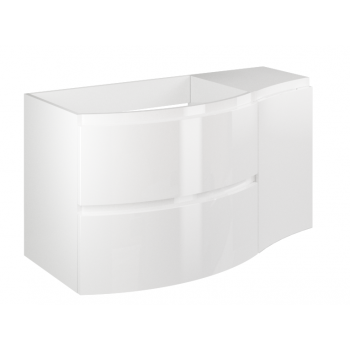 Mobile bagno sospeso 70 cm in legno laccato Bianco lucido con Lavabo Atene