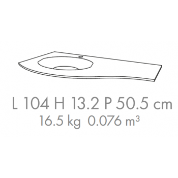 Mobile bagno sospeso 100 cm in legno Rovere Oro con Lavabo Atene