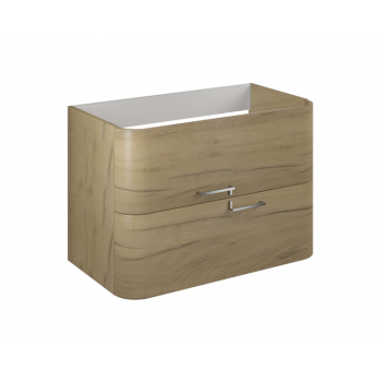 Mobile bagno sospeso 80 cm Apollo in legno Rovere Oro con Lavabo