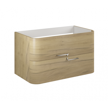 Mobile bagno sospeso 100 cm Apollo in legno Rovere Oro con Lavabo