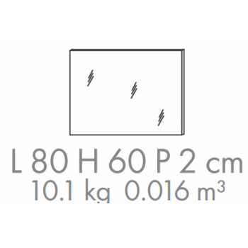 Mobile bagno sospeso 80 cm Apollo in legno Bianco Lucido con Lavabo