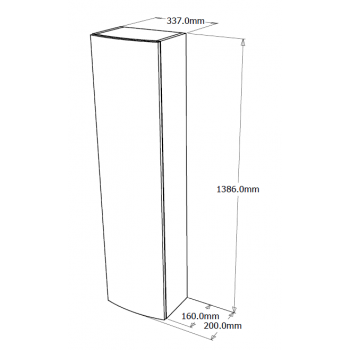 Mobile bagno sospeso 140 cm in legno nordico con Lavabo Atene