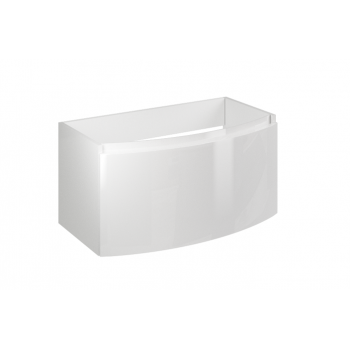 Mobile bagno sospeso 80 cm Venere in legno Bianco Lucido con Lavabo in ceramica